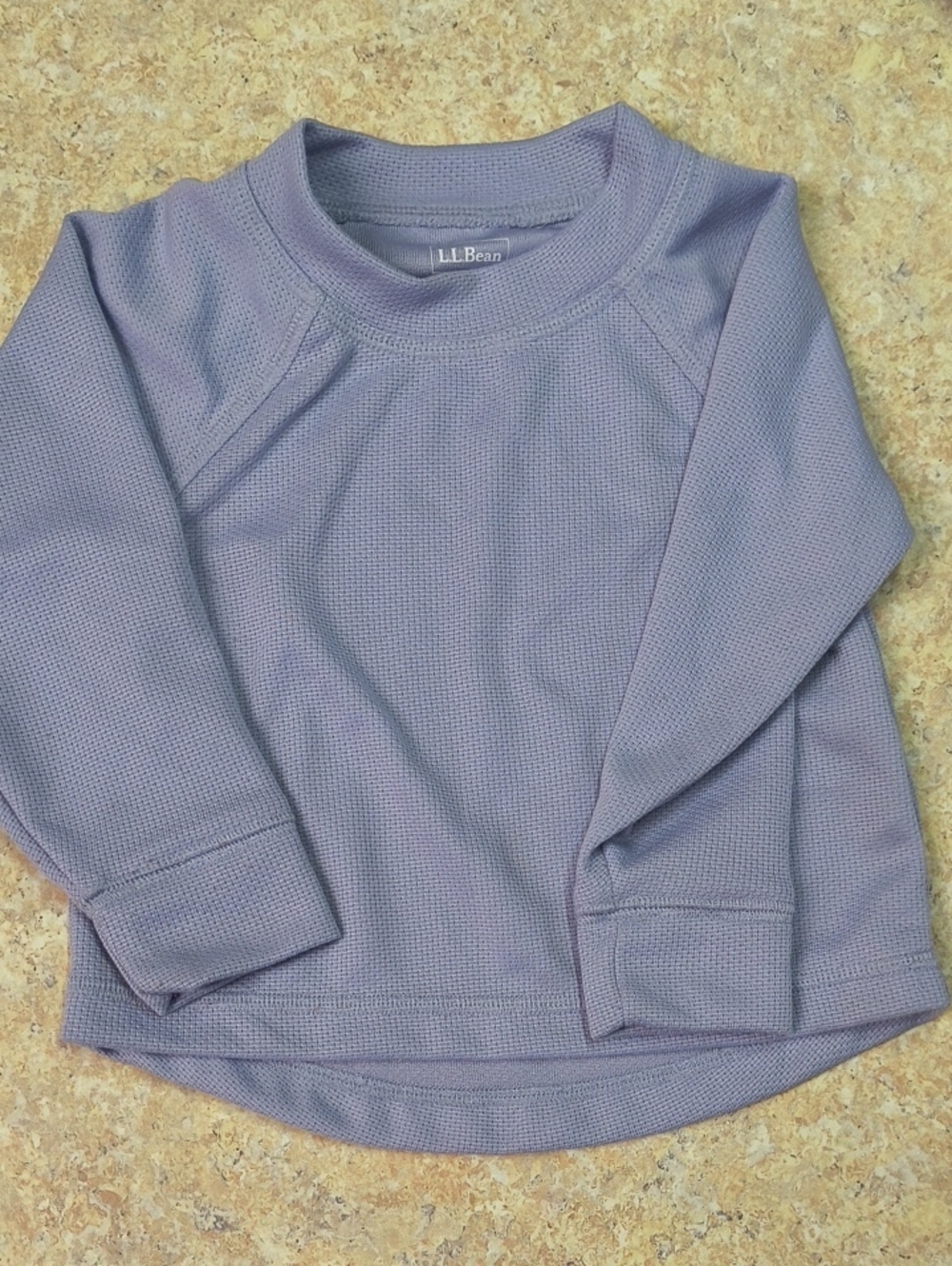 L.L. Bean Dusty Lavender Waffle Knit Crewneck Sz 2t GUC.